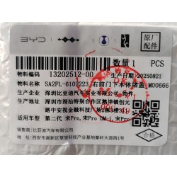 Panneau Inférieur, Porte Avant, D - BYD - 13202512-00