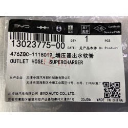 Tuyau flexible de sortie de liquide de refroidissement du suralimenteur - BYD - 13023775-00