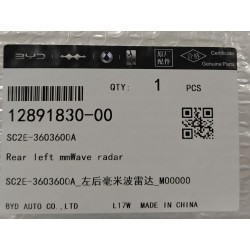 Radar à ondes millimétriques arrière gauche - BYD - 12891830-00