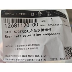 Conduite d'eau arrière gauche - BYD - 12681120-00