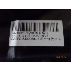 Garniture extérieure, montant c, gauche - BYD - 12412514-00