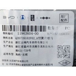 Écrou de ressort à lames de type A - BYD - 11963604-00