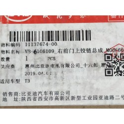 Charnière supérieure, porte, avant - BYD - 11137674-00