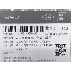 Écrou à ressort type a - BYD - 11009605-00