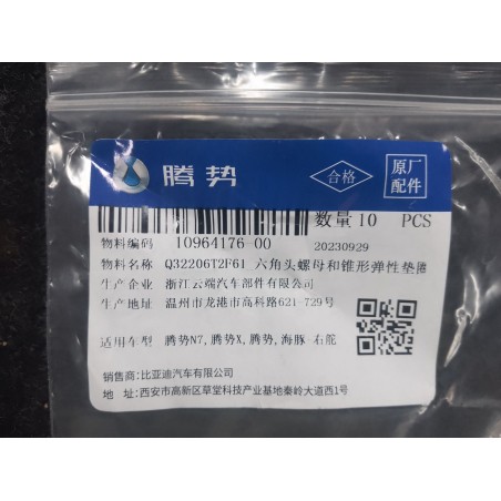 Écrou hexagonal - BYD - 10964176-00