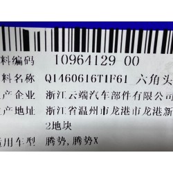 Boulon six pans - BYD - 10964129-00