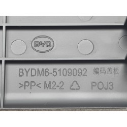 Plaque de recouvrement VIN - Noir standard - BYD - 10816291-00