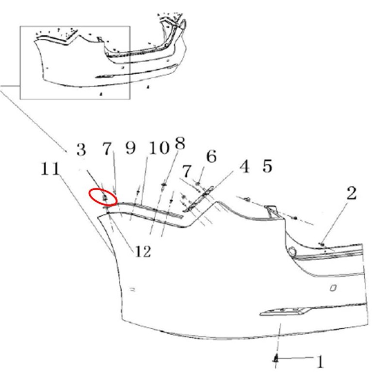 Écrou d'expansion en plastique avec extrémité fermée - BYD - 10273955-00