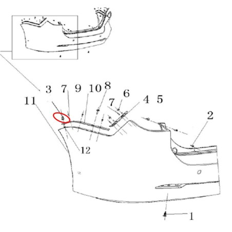 Écrou d'expansion en plastique avec extrémité fermée - BYD - 10273955-00