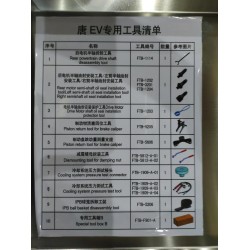 Outil d'entretien véhicule complet (9 pièces) - BYD - 13875213-00