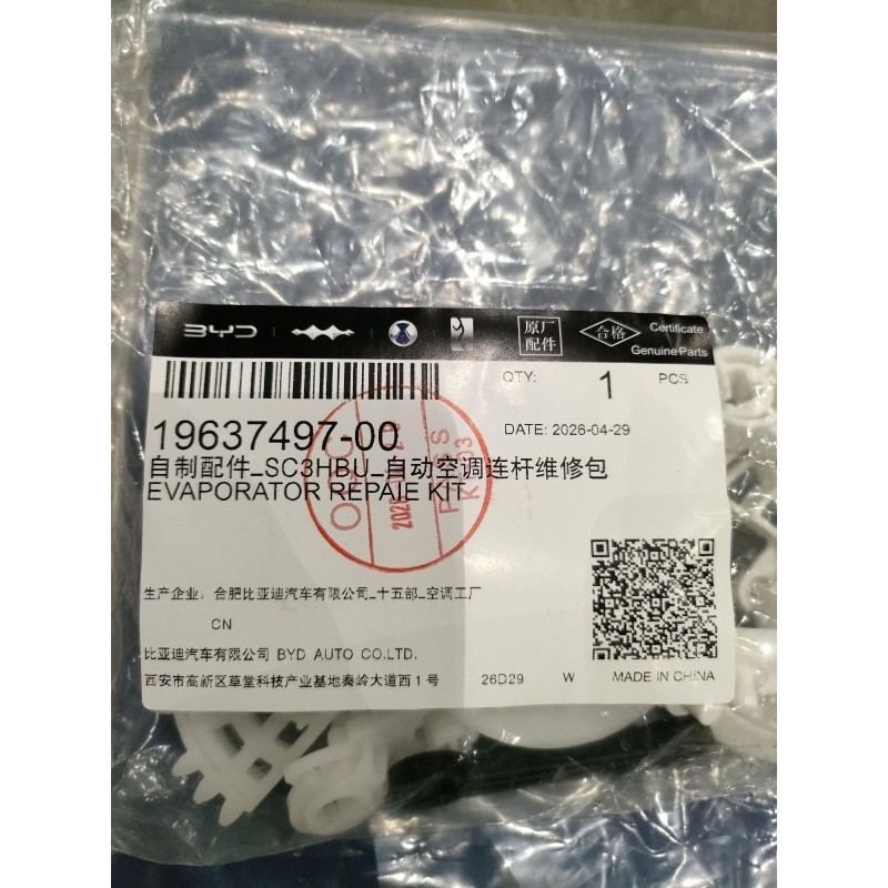 Kit de réparation d'évaporateur - BYD - 19637497-00