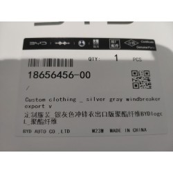 Silver grey jacket byd logo - l - BYD - 18656456-00