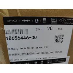 Polo classique BYD noir – taille XXL - 18656446-00