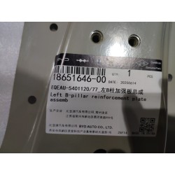Plaque de renfort de montant B gauche - BYD - 18651646-00