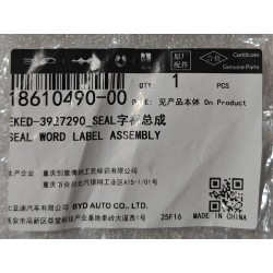 Étiquette de marquage d'étanchéité - BYD - 18610490-00