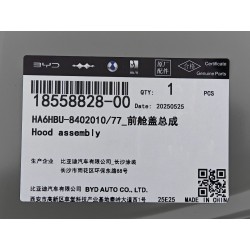 Capot - BYD - 18558828-00