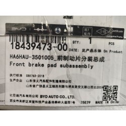 Plaquettes de frein avant - BYD - 18439473-00