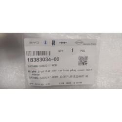 Obturateur de repère de rideau d'air de montant C droit-Gris brumeux - BYD - 18383034-00