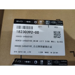 Vitre de paroi latérale arrière gauche - BYD - 18230392-00