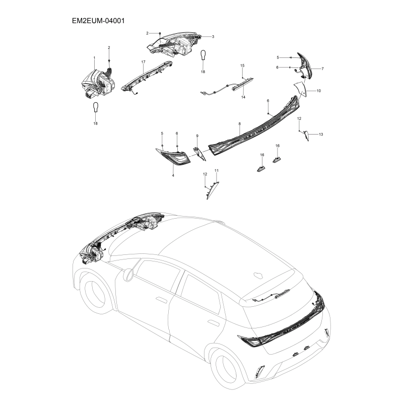 Éclairage extérieur BYD Dolphin