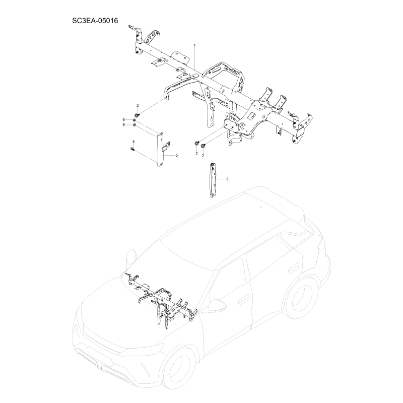 Poutre tubulaire BYD Atto 2