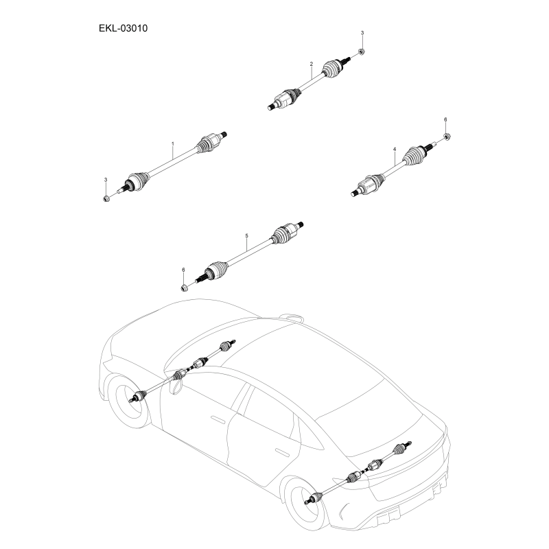 Arbre de transmission BYD Seal