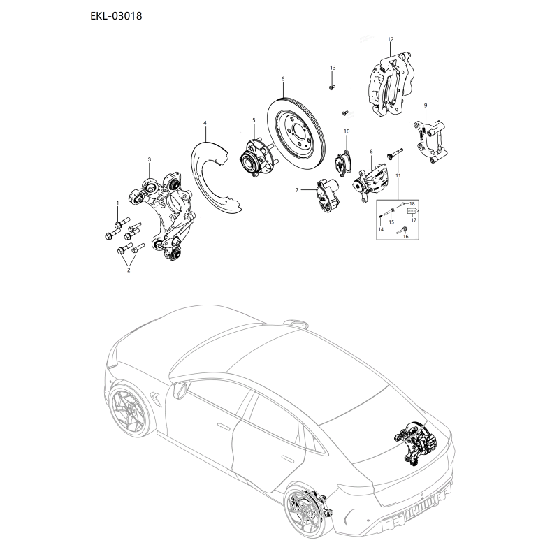 Frein arrière BYD Seal