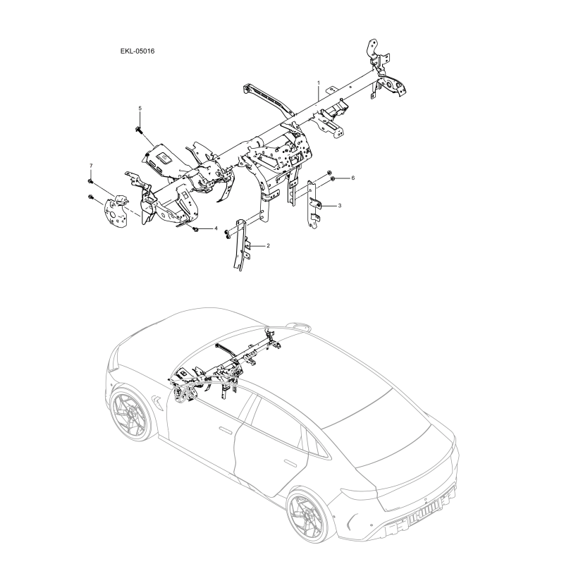 Poutre tubulaire BYD Seal