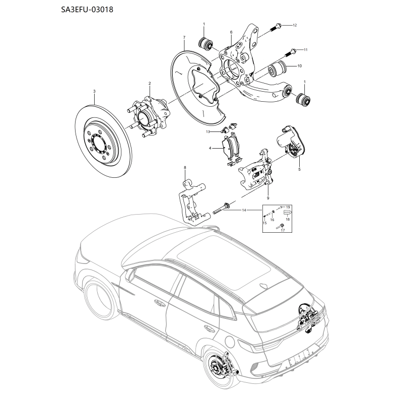 Frein arrière BYD Seal U EV