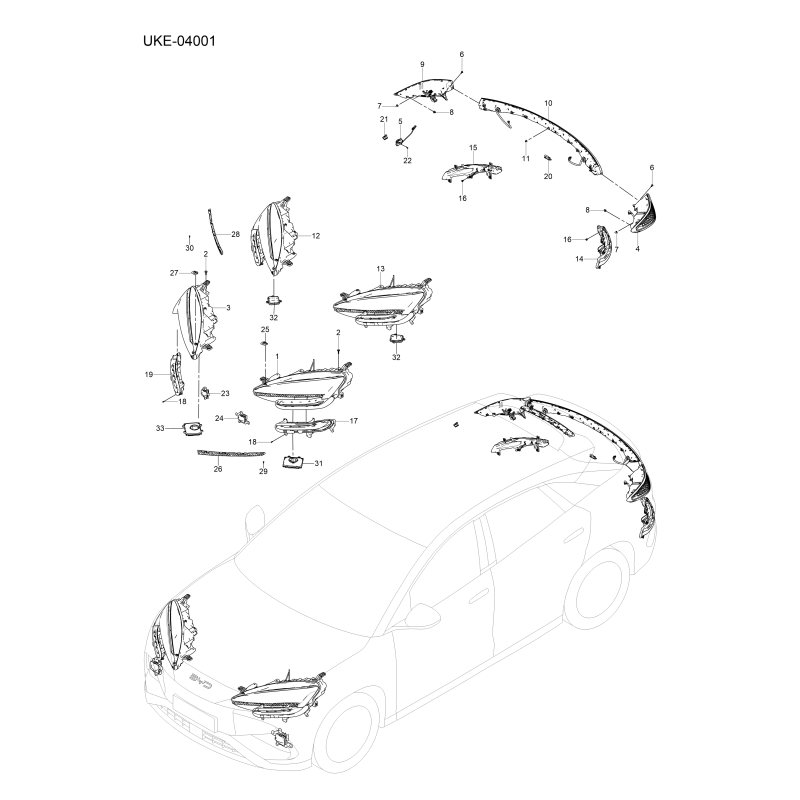 Éclairage extérieur BYD Sealion 7