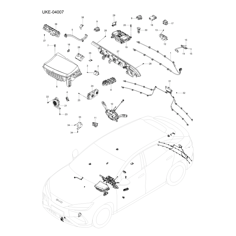 Accessoires électriques BYD Sealion 7