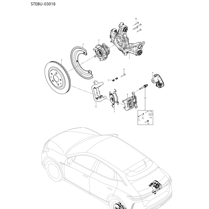 Frein arrière BYD Tang