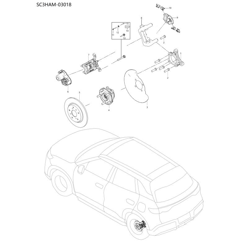 Frein arrière BYD Atto 2 DM-i