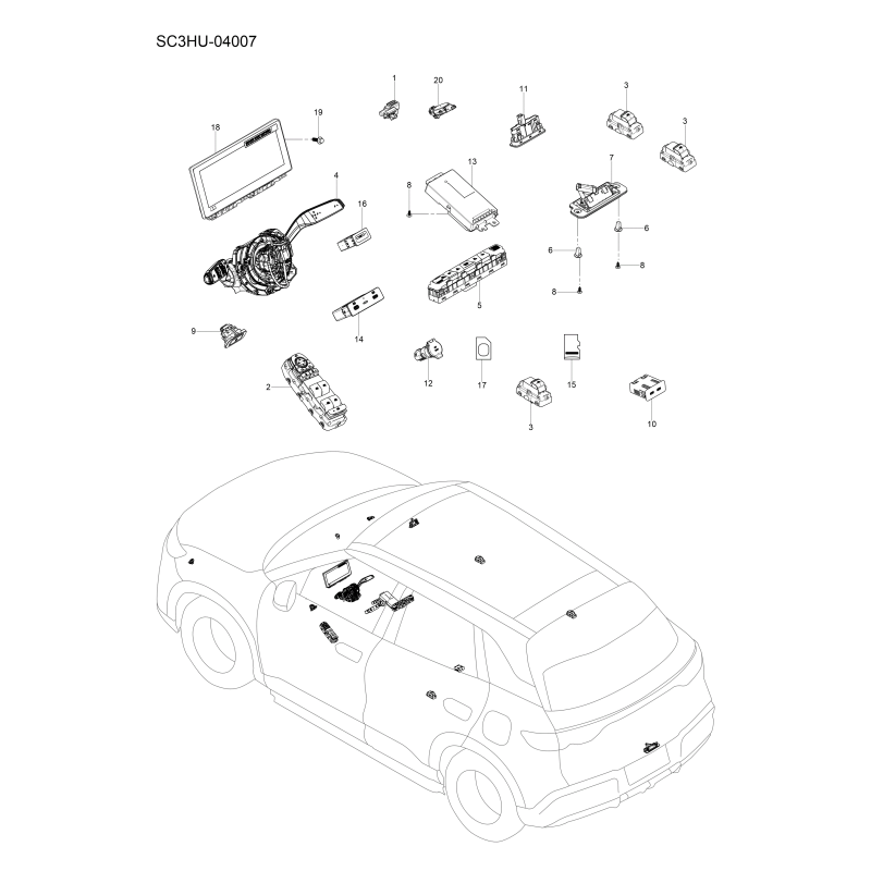 Accessoires électriques BYD Atto 2 DM-i