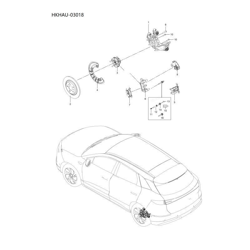 Frein arrière BYD Seal 6 DM-i