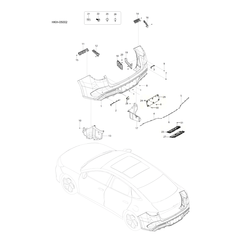 Pare-chocs arrière BYD Seal 6 DM-i