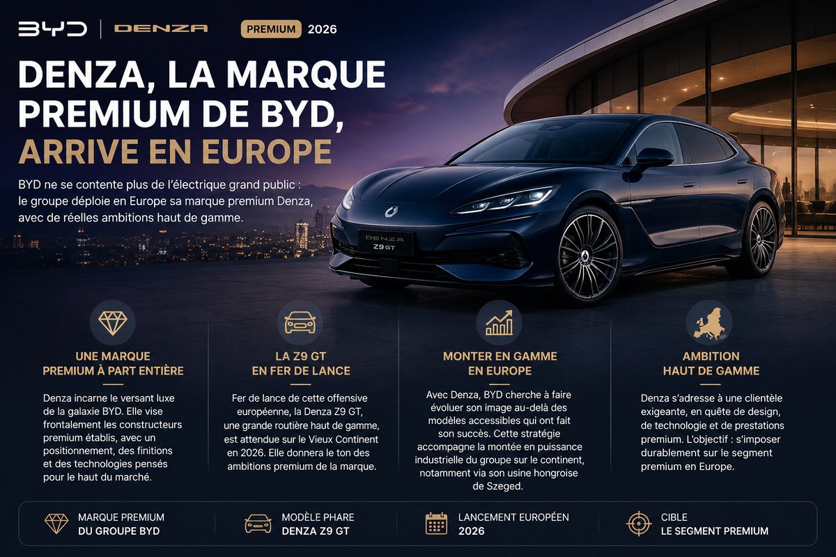 Denza, la marque premium de BYD, arrive en Europe