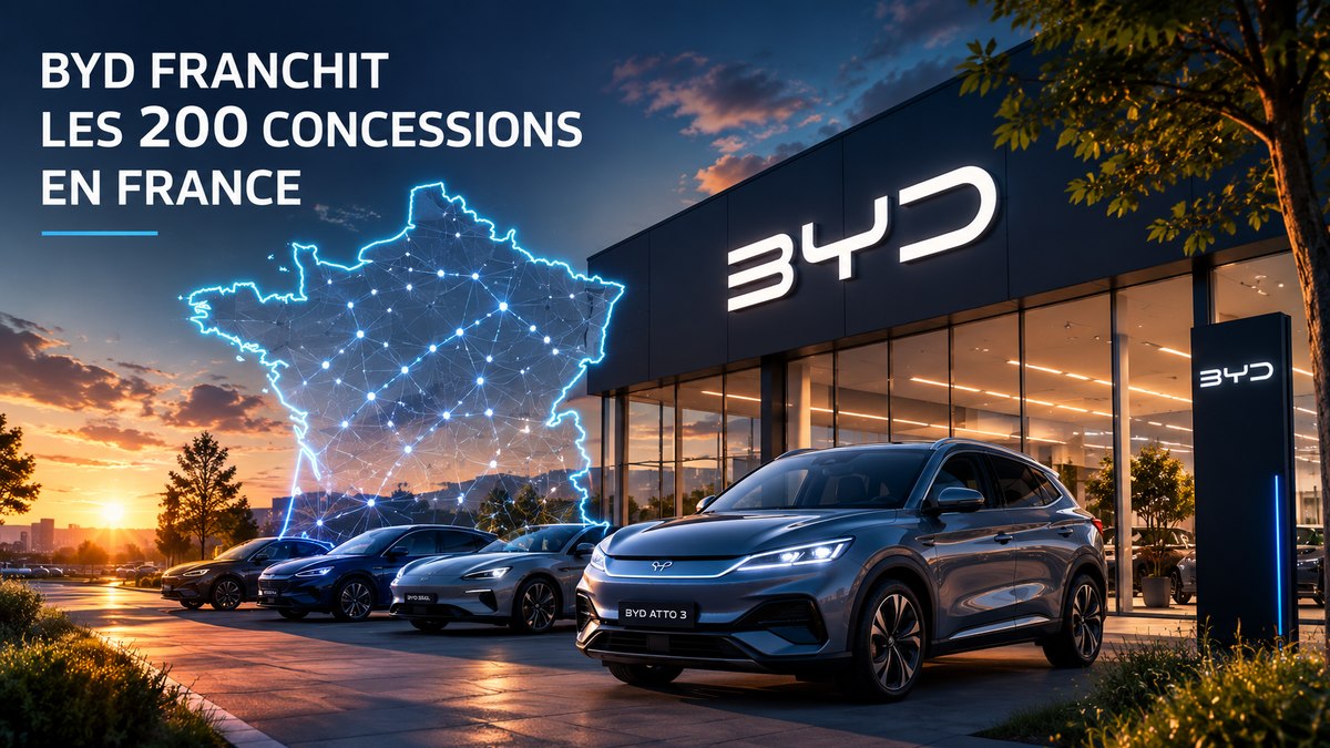 BYD vise 200 concessions en France d'ici fin 2026